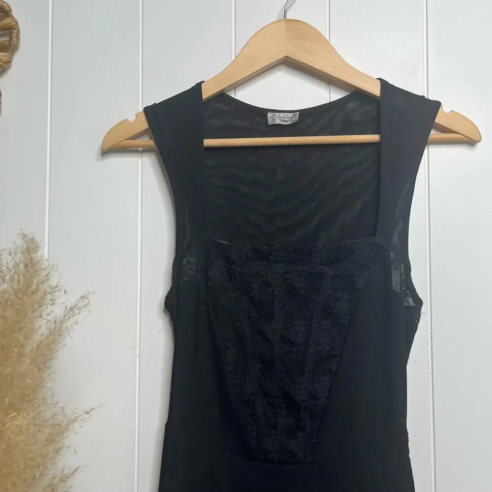 Free People dress midi dress or mini dress mesh floral lace